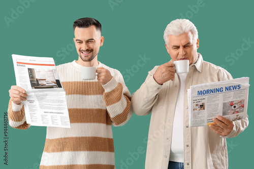 Young man with his father d...
