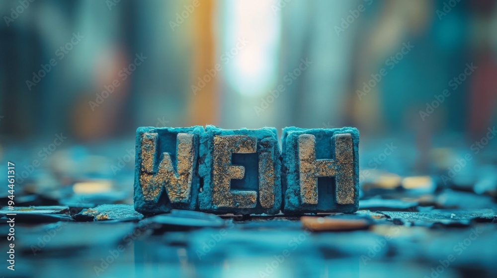 Mystical word with vibrant background Mystical word with vibrant background