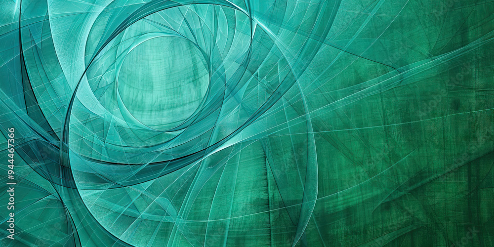 An abstract blue-green background with hints of teal, accentuating the delicate lines and curves of a Buddhist prayer wheel. An abstract blue-green background with hints of teal, accentuating the delicate lines and curves of a Buddhist prayer wheel.