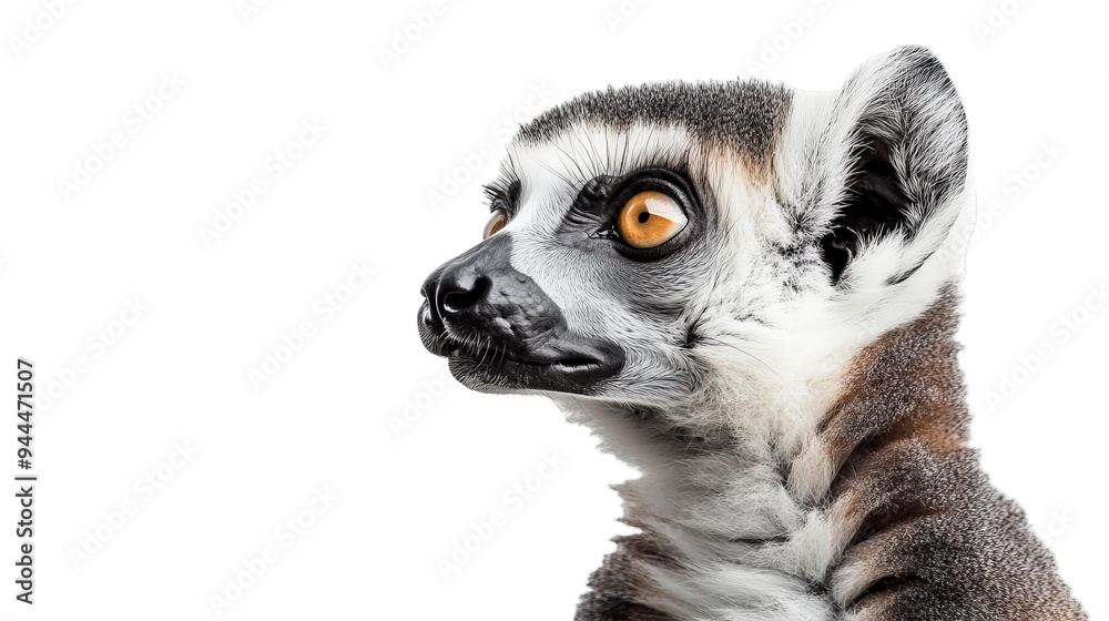 Lemur head isolated on white background, PNG Lemur head isolated on white background, PNG