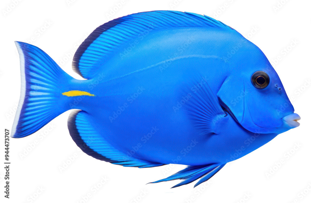 Naklejka premium PNG Blue tang animal fish white background.