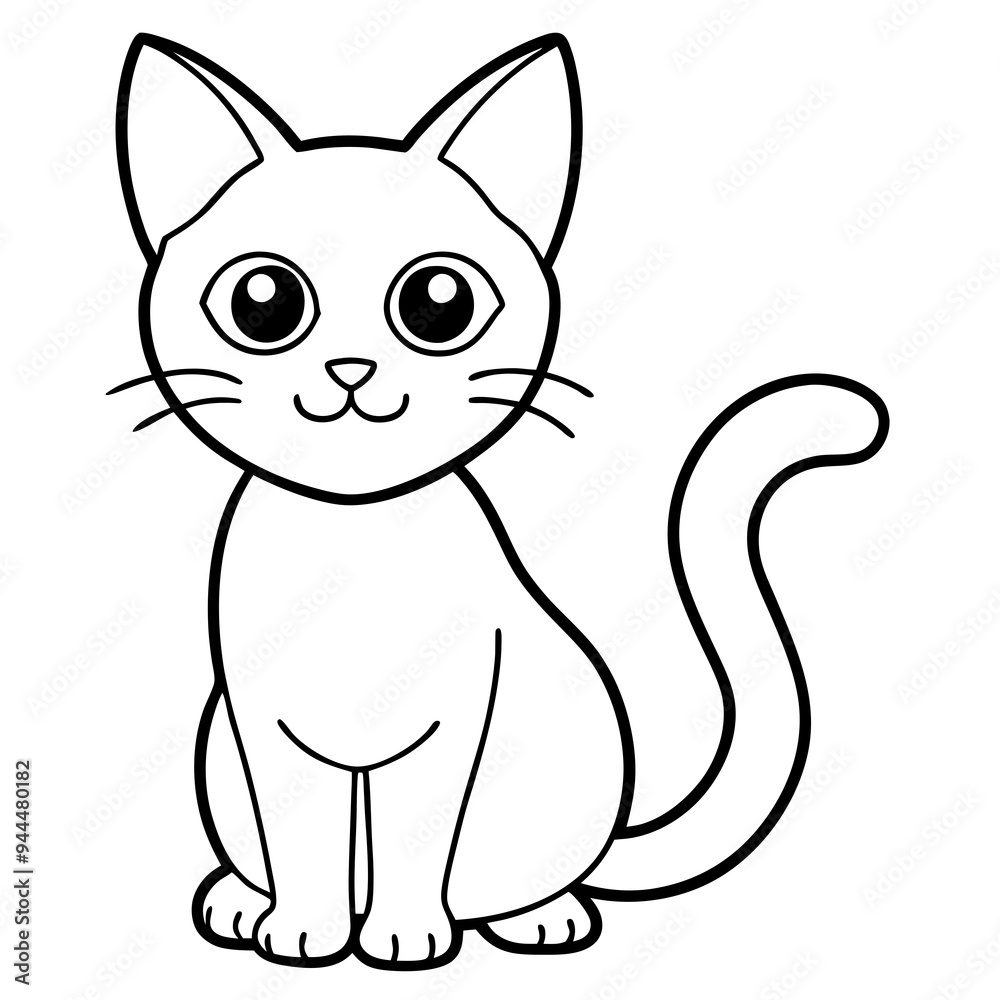 Halloween cat line art vector illustration, Halloween outline vector
Halloween cat line art vector illustration, Halloween outline vector