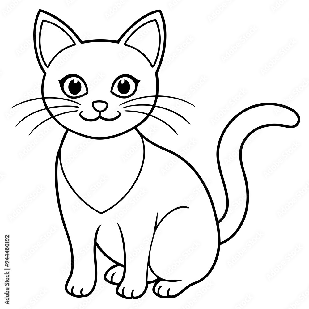 Halloween cat line art vector illustration, Halloween outline vector
Halloween cat line art vector illustration, Halloween outline vector