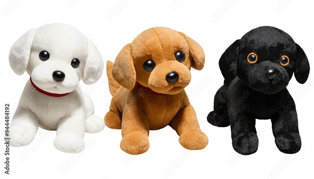 Dog Toys Three Different Colors on a transparent background Dog Toys Three Different Colors on a transparent background