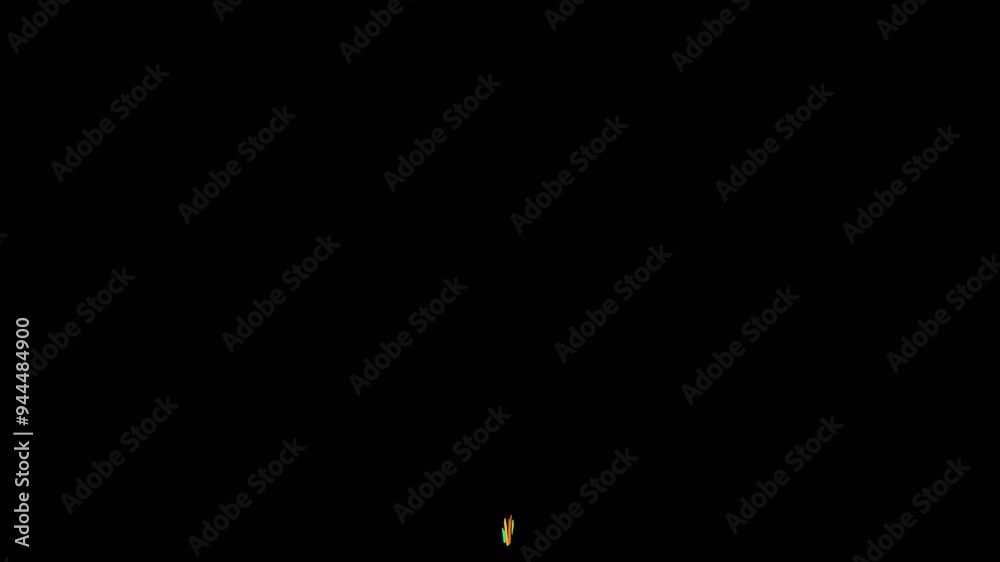 A burst of hand-drawn cartoon confetti shoots from the bottom on a transparent alpha channel. A burst of hand-drawn cartoon confetti shoots from the bottom on a transparent alpha channel.