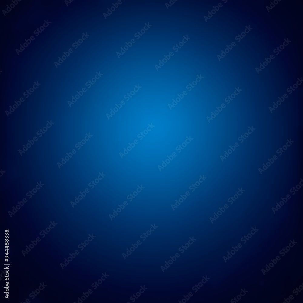 Obraz premium Deep blue gradient background with central spotlight, elegant navy blue texture for luxury branding, smooth cobalt blue backdrop for professional presentations