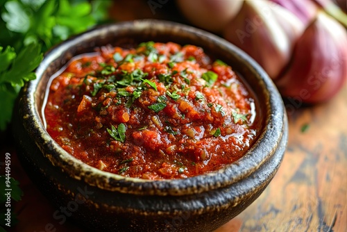 Traditional homemade harissa sauce