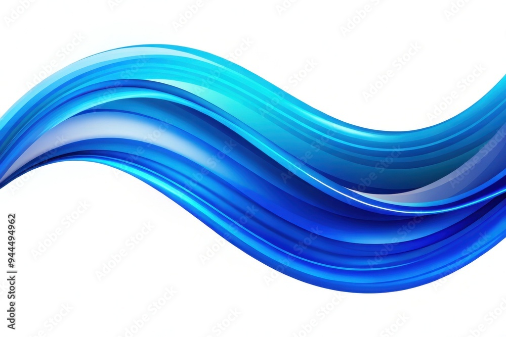 A vibrant and fluid wave of blue hues gracefully flows across the canvas, evoking a sense of tranquility and movement in a serene abstract design. Generative AI A vibrant and fluid wave of blue hues gracefully flows across the canvas, evoking a sense of tranquility and movement in a serene abstract design. Generative AI
