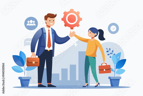 Customer retention, marketing strategy for customer loyalty, employee engagement, recruitment or human resource hiring, consumer care or benefit concept, businessman hand holding customer with care 