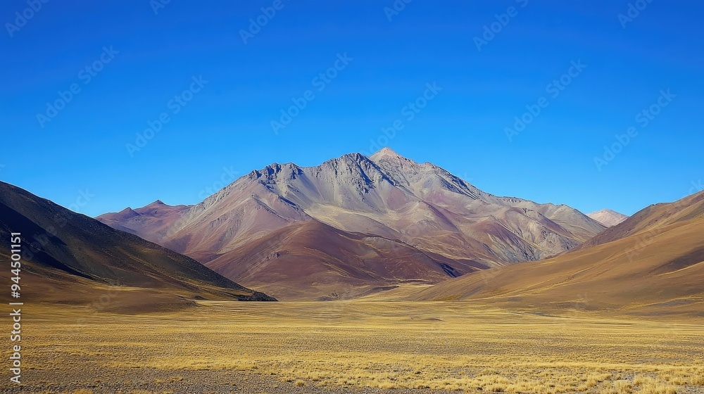 majestic mountain range under a clear blue sky majestic mountain range under a clear blue sky