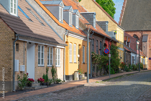 Houses in town of Maribo on island of Lolland in Denmark