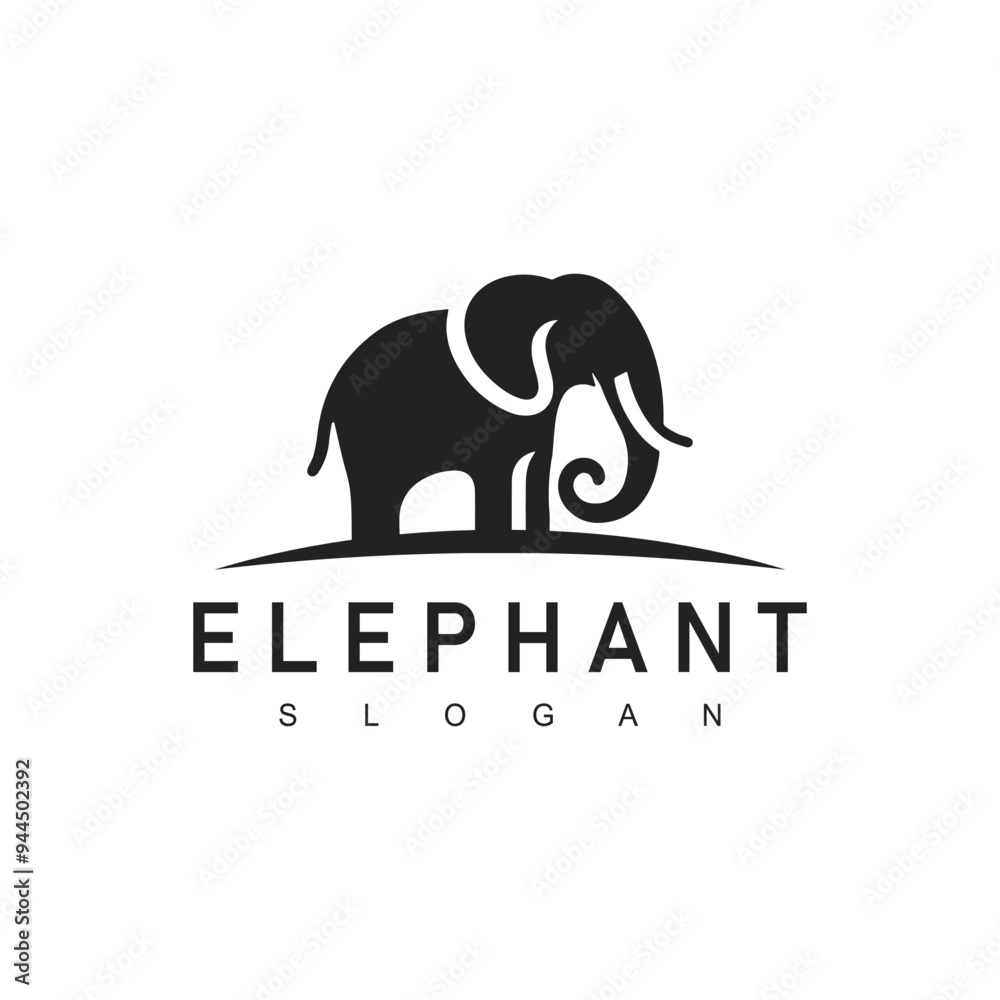 Obraz premium Elephant logo design template Vector icon illustration