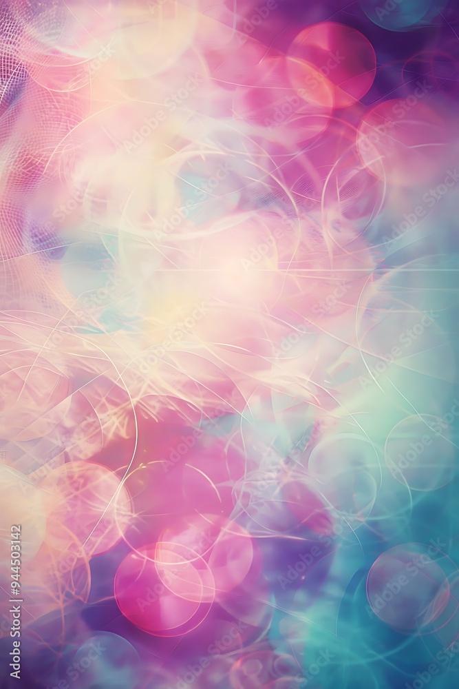 A Pastel Pink Backdrop Showcasing Scattered Circles and Spheres
