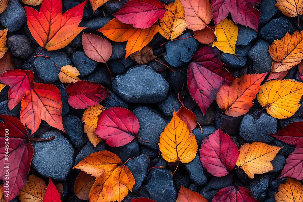 A collection of colorful autumn leaves in shades of red, orange, yellow, and dark blue, creating a vibrant seasonal pattern.
A collection of colorful autumn leaves in shades of red, orange, yellow, and dark blue, creating a vibrant seasonal pattern.