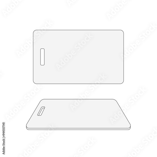 cutting board, Chopping board, vector Illustration of cooking utensils isolated