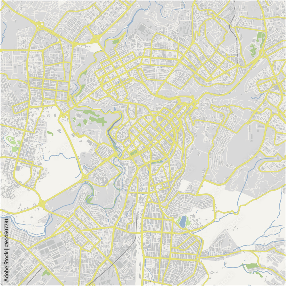 Road map of Yerevan in Armenia. Contains layered vector with roads water, parks, etc. Road map of Yerevan in Armenia. Contains layered vector with roads water, parks, etc.