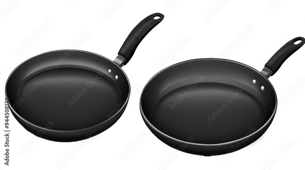 Set of Non-stick pan, on transparency background PNG Set of Non-stick pan, on transparency background PNG