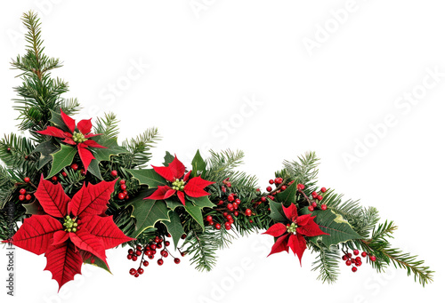PNG  Christmas corner arrangement christmas flower plant.