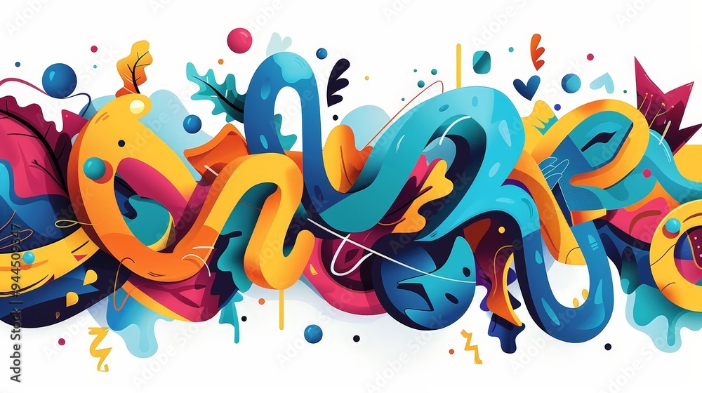 Abstract colorful shapes design. Abstract colorful shapes design.