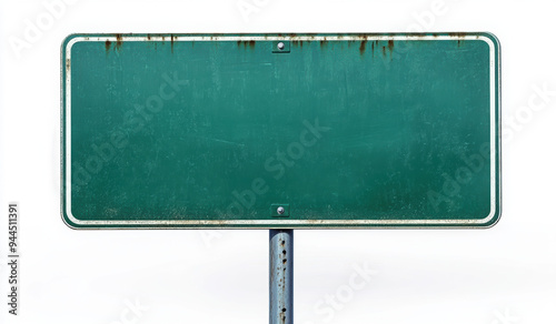 Green street sign, cut out
