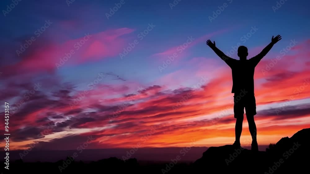 silhouette of a person in the sunset silhouette of a person in the sunset
