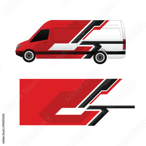 vector design sticker wrap car body cargo van