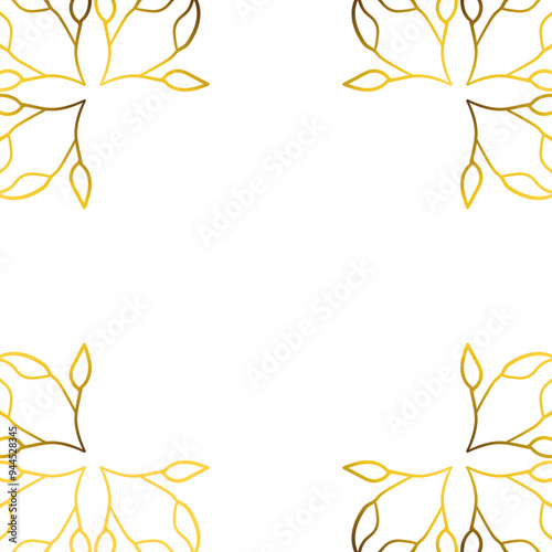 luxury golden wreaths design