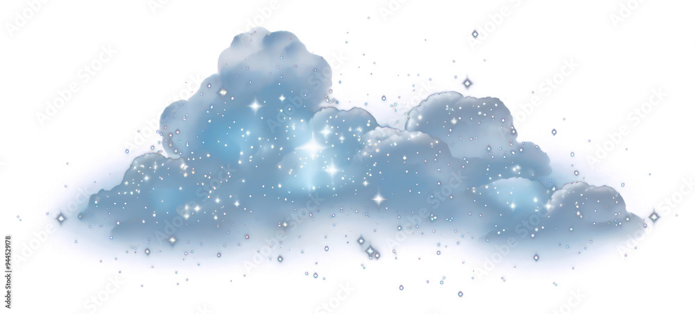 Obraz premium PNG Cloud shape sparkle light glitter backgrounds astronomy outdoors.