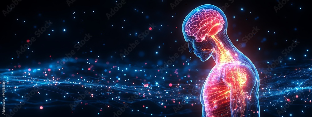 Anatomy of the human body with digestive system. 3d illustration design Anatomy of the human body with digestive system. 3d illustration design