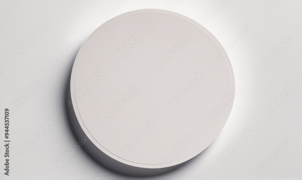A white round light fixture is mounted on a white wall A white round light fixture is mounted on a white wall