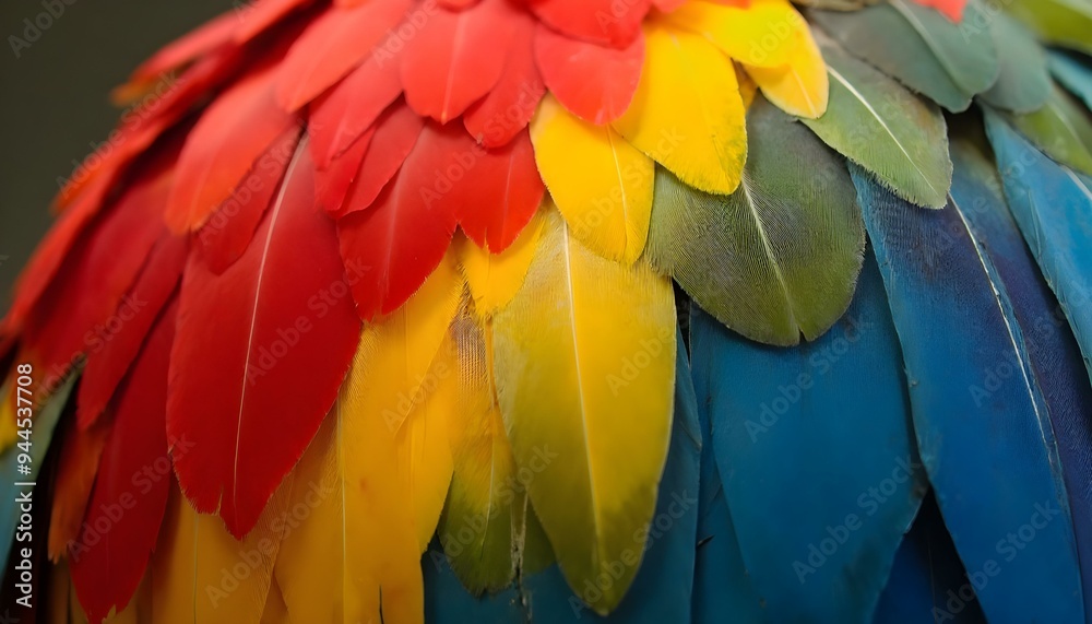 Obraz premium Feather textures in various colors and patterns, showcasing feathers from birds like peacocks, parrots, and eagles. Ideal for fashion, decorative, and artistic projects
