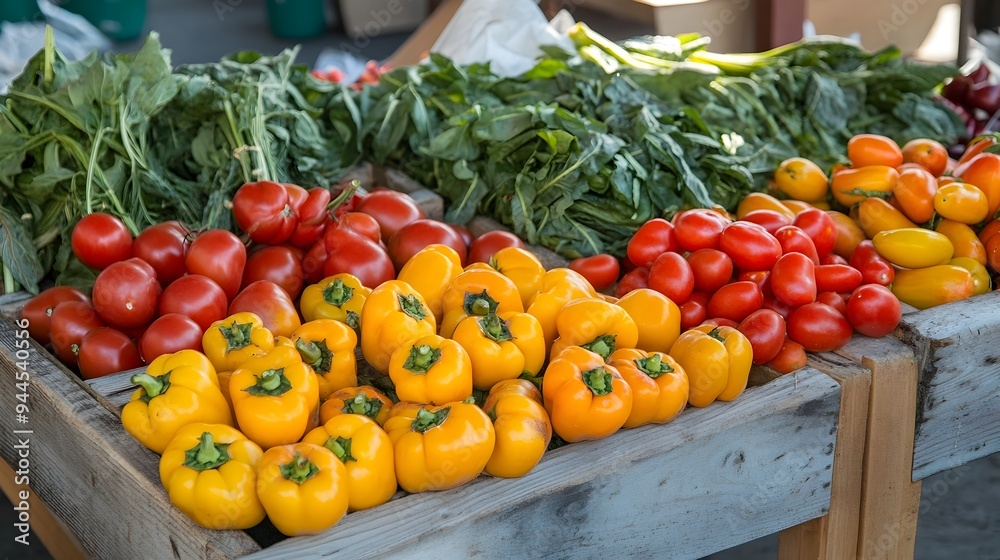 Seasonal Produce Displayed at Open Air Farmers Market Stall Seasonal Produce Displayed at Open Air Farmers Market Stall
