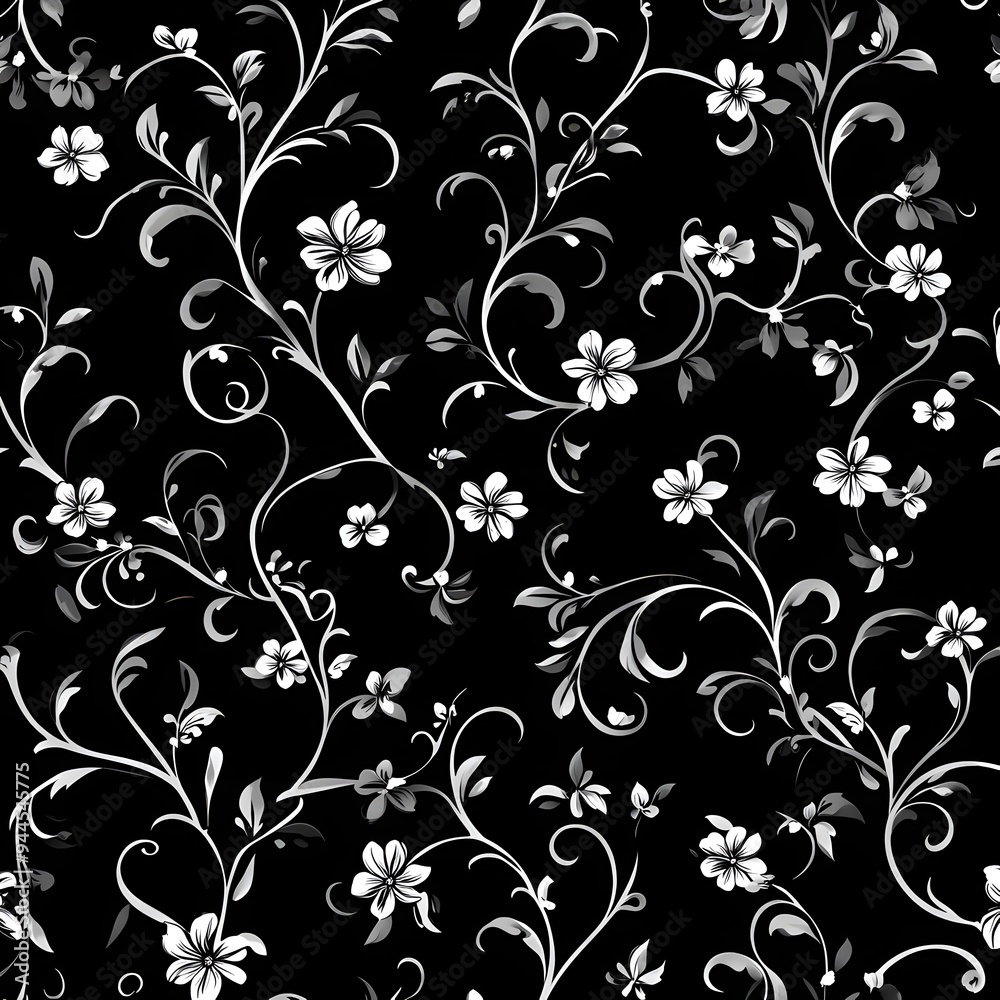 26. **Design a seamless pattern with intricate, scrolling floral vines in a classic, elegant style.** 26. **Design a seamless pattern with intricate, scrolling floral vines in a classic, elegant style.**