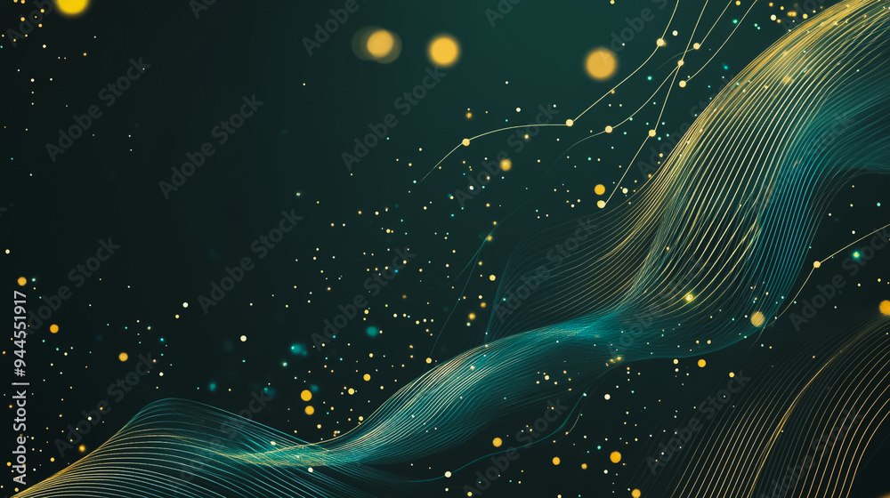 Abstract business connection of lines from nodes It is connected to endless nodes and represents the innovation of communication in the network.