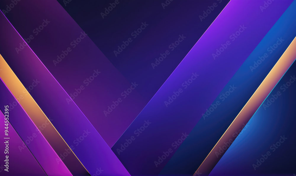 Fototapeta premium A vibrant abstract background with diagonal lines in purple, blue, and gold hues