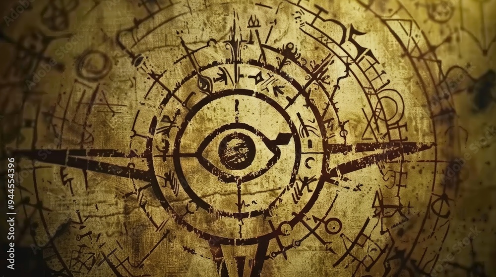 Ancient Symbolism with Eye in Center. Ancient Symbolism with Eye in Center.