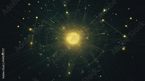 Wallpaper Mural Abstract digital background electromagnetic wave background Innovation digital wave, information technology background and red luxury background with golden line decoration and curve light effect Torontodigital.ca