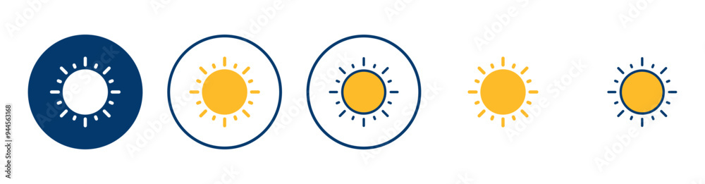 Sun icon vector isolated on white background. Sun vector icon Sun icon vector isolated on white background. Sun vector icon