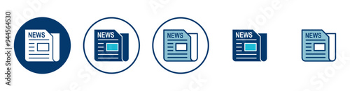 Newspaper icon vector isolated on white background. news paper icon vector