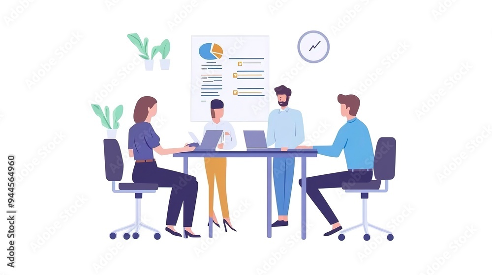 A talented team holds business meetings and discusses strategy with the project's financial analysis process. Businessman planning marketing plan with documents in office, teamwork A talented team holds business meetings and discusses strategy with the project's financial analysis process. Businessman planning marketing plan with documents in office, teamwork