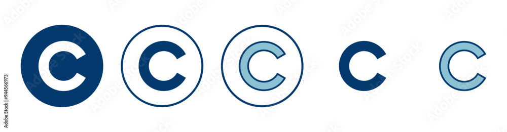 Copyright icon vector isolated on white background. copyright symbols Copyright icon vector isolated on white background. copyright symbols