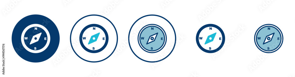 Compass icon vector isolated on white background. Compass vector icon Compass icon vector isolated on white background. Compass vector icon