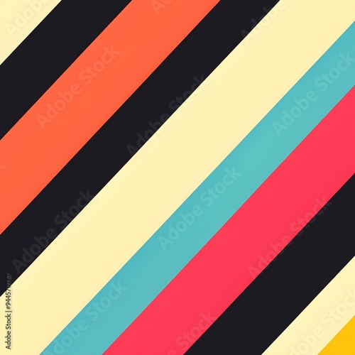 114. **Generate a seamless pattern of bold, colorful stripes in a retro, 80s-inspired design.**