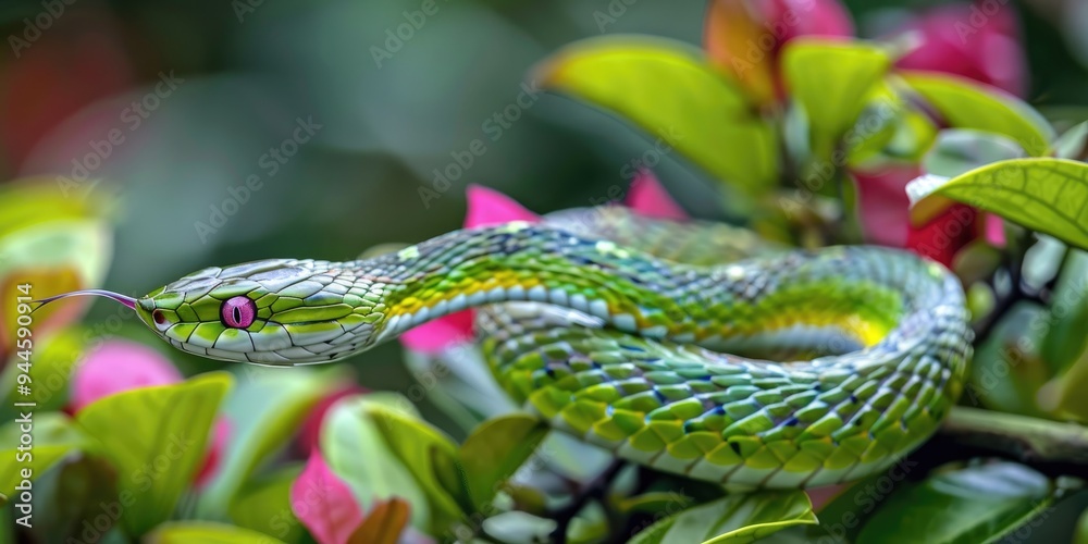 Fotografie Mildly Venomous Asian Vine Snake