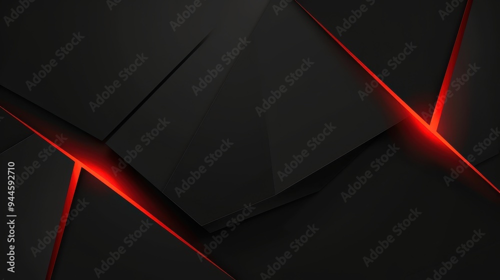 Abstract Black and Red Geometric Background