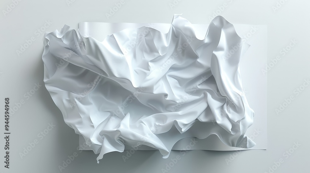 Obraz premium Abstract White Fabric Drape.