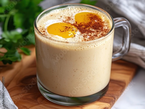 Delicious Easy Egg Coffee Recipe, Vietnamese C Ph Sua Da, Artisan Breakfast Beverage Drink Breakfast Artisan Crafted Morning Delight photo