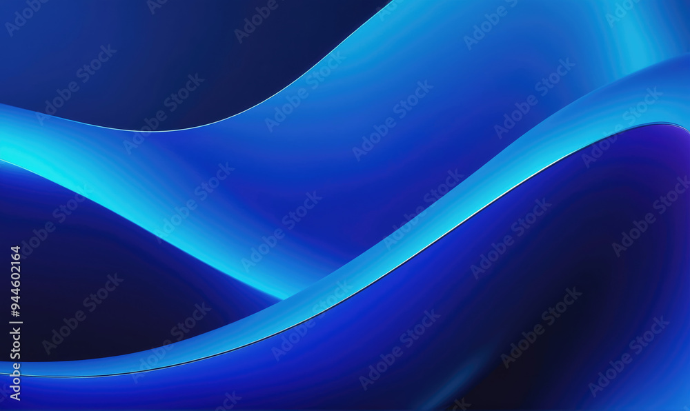 Fototapeta premium Abstract blue waves create a modern design
