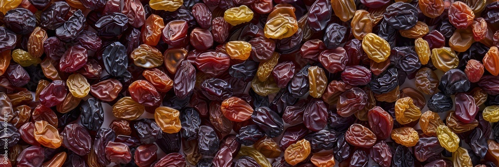 Seamless background of raisin grain various colors closeup view Seamless background of raisin grain various colors closeup view