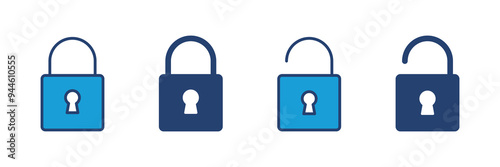 Lock icon vector. Padlock icon vector. Encryption icon. Security symbol